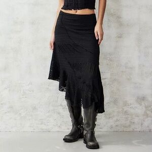 Vintage Y2K Midi skirt Hankerchief asymmetrical hem whimsigoth Fairy Glitter 5